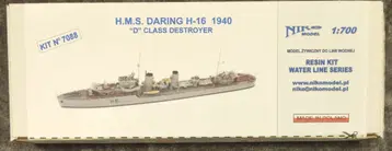 NIKO MODELS 1/700 Waterline 레진 캐스트 키트 H.M.S. DARING H-16 1940 7088