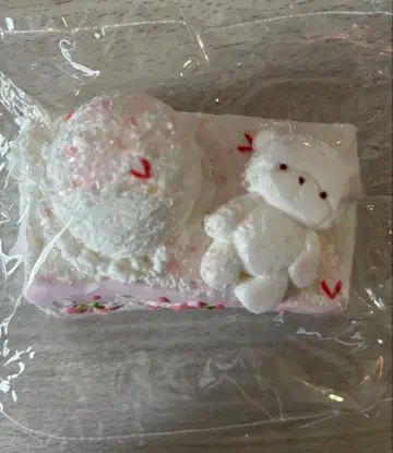 Fuwa Lab 스퀴즈 곰 아이스 단면 케이크 체리