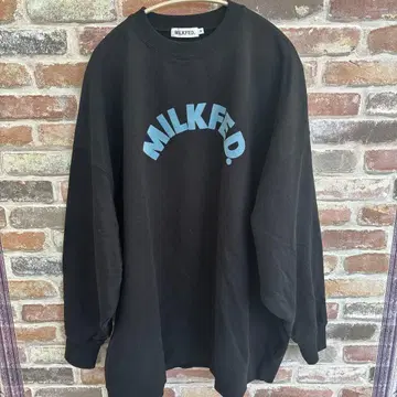 MILKFED. 로고 맨투맨 블랙 M 오버 사이즈