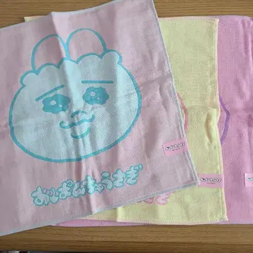 미사용 새상품 [빤쮸토끼] 거즈 타월 손수건 대형 3장 세트