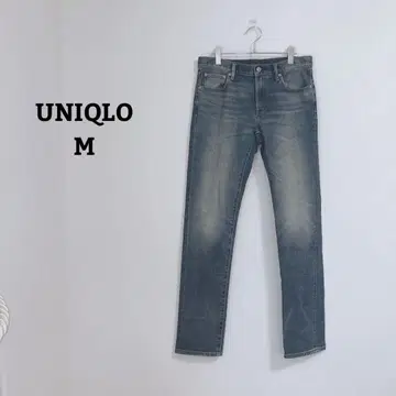 유니클로 데님 팬츠 청바지 스트레치 워시감 테이퍼드 27 M