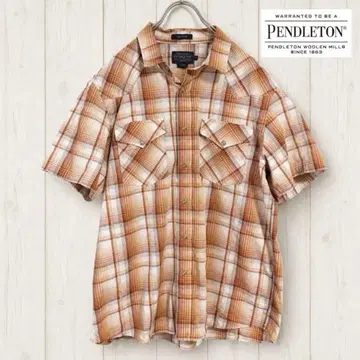 PENDLETON 스냅 버튼 반팔 웨스턴 셔츠 XL
