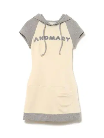 ANDMARY Mary 로고 미니 드레스 그레이