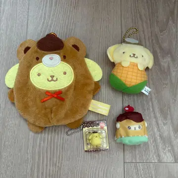 폼폼푸딩 마스코트 키링 4개 세트