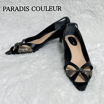 새상품급 PARADIS COULEUR 샌들 24.5 천연 가죽 일본제