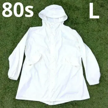 L 컨디션 최상 80s 미군 실물 스노우 카모 후드티 피쉬테일 오버코트