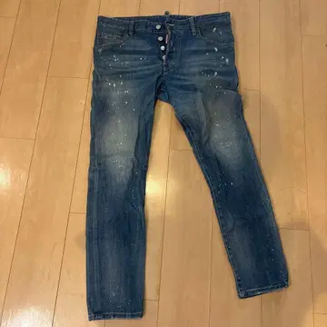 DSQUARED2 Skater Jean 페인트 데님 50