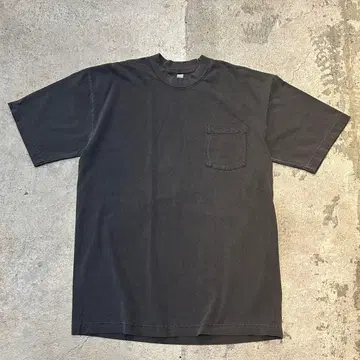 새상품 로스앤젤레스 어패럴 6.5oz 포켓 티셔츠 빈티지 블랙 M