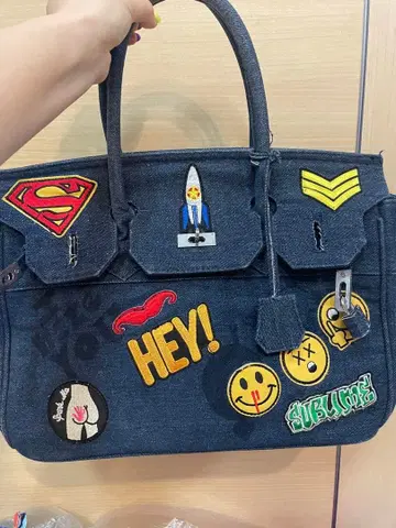 데님 백 와펜 y2k