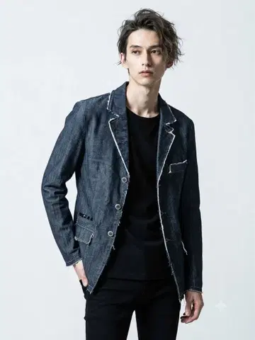 NO ID. 데미지 데님 자켓 1 ] 그런지 디자인 자켓 일본제