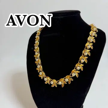 [ 상태 좋음 ] AVON 에이본 1971년 빈티지 펄 목걸이 골드 컬러
