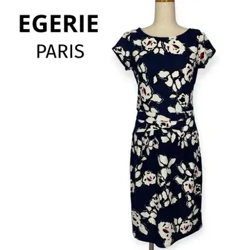 EGERIE PARIS 무릎 기장 원피스 꽃무늬 타이트 원피스 프랑스제