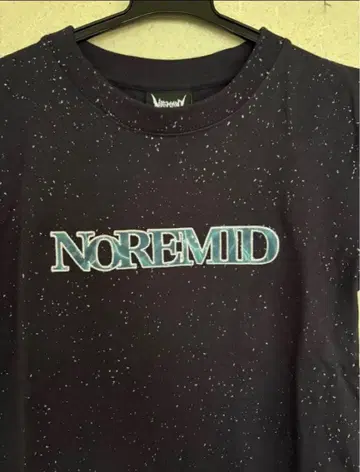 NOREMIID girl 반팔 T셔츠 네이비 스플래터 패턴