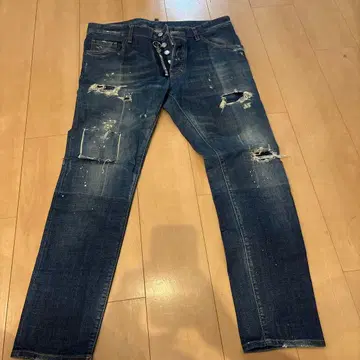 DSQUARED2 스케이터 진 데미지 데님 50