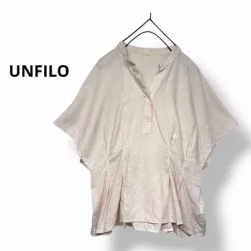 UNFILO 앙피로 온워드 카시야마 워셔블 린넨 레이온 테이퍼드 블라우스