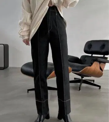 willfully 데님 팬츠 청바지 하이웨스트 센터 스티치
