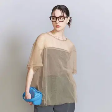 BEAUTY&YOUTH 튤 숏 슬리브 풀오버