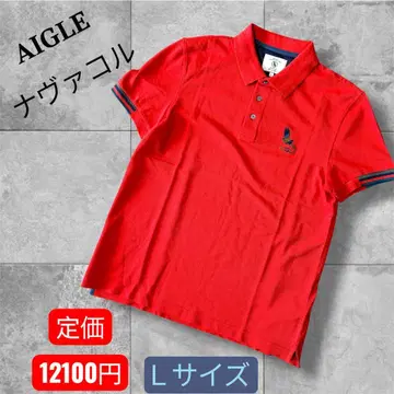 택 포함 새상품! 정가 12100엔 AIGLE 나바콜 사슴 피케 셔츠 남성용 L