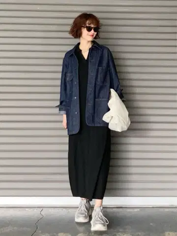 UNIQLO 워셔블 스키퍼 폴로 원피스 블랙 M