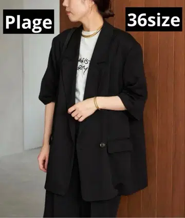 [새상품] Plage R'IAM 하프 자켓 블랙 36size