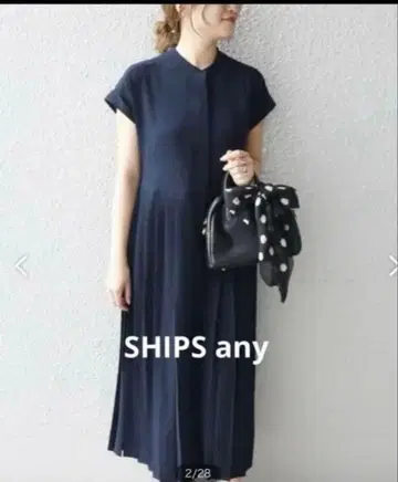 SHIPS any 반팔 셔츠 원피스 네이비