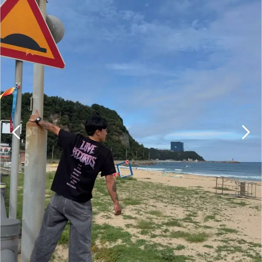 새상품) 러브레코즈 반팔 블랙 M