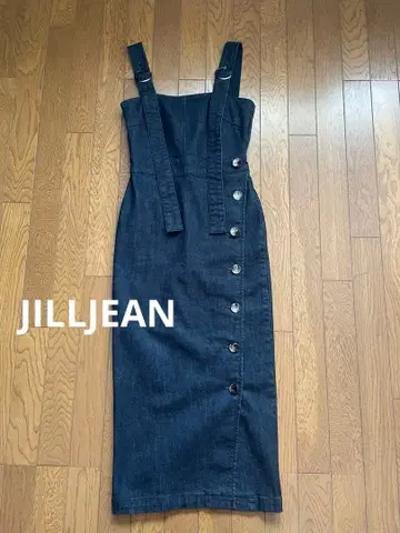 JILLJEAN 데님 오버롤 스커트 원피스