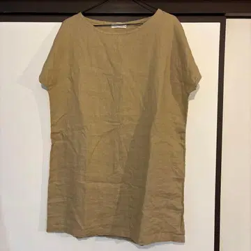 패브릭 베이지 돌먼 슬리브 린넨 100% 풀오버 블라우스