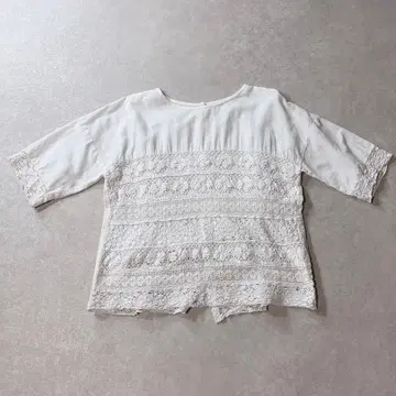 사만사 모스모스 Samansa Mos2 레이스 블라우스 화이트