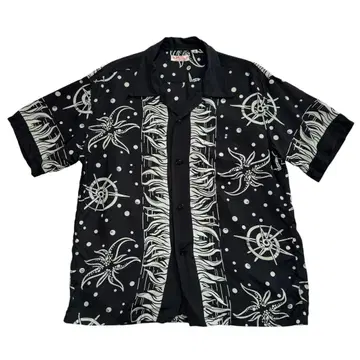 새상품급 선서프 S/S 불가사리 올 패턴 레이온 반팔 하와이안 셔츠 XL SS37472