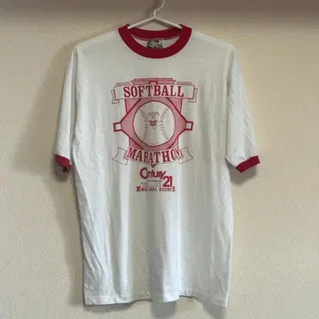 80s 90s SOFTBALL MARATHON 링거 셔츠 구제 의류