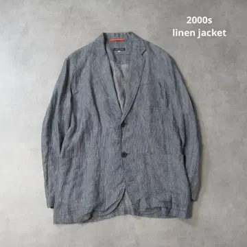 USED / 2000s 린넨 스트라이프 테일러드 자켓 블레이저 린넨