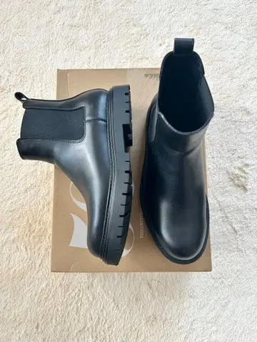 ZARA 청키 첼시 부츠 사이드 고어 부츠 블랙 남성용