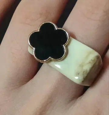 Clover Combo Ring 클로버 모티브 대리석풍 링 콤보 반지