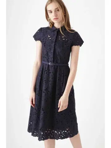 JILL STUART Endy ROBE 에바 플라워 레이스 카라 원피스
