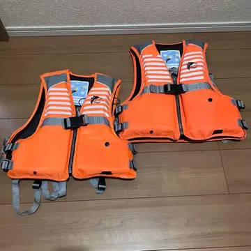 구명 조끼 2벌 세트 오렌지