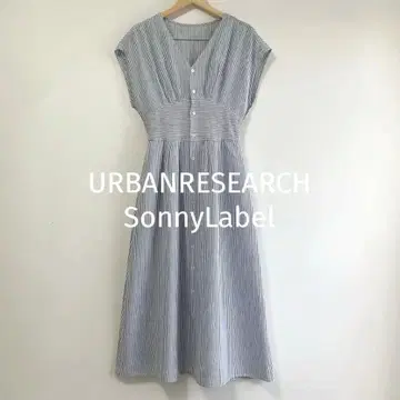 URBANRESEARCHSonnyLabel 린넨 혼방 가운 스트라이프 원피스