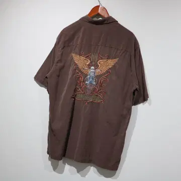 HARLEY DAVIDSON 실크 x 코튼 셔츠