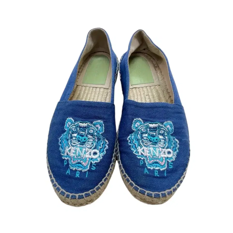 겐조 KENZO 블루 타이거 에스파듀 슬립온 38