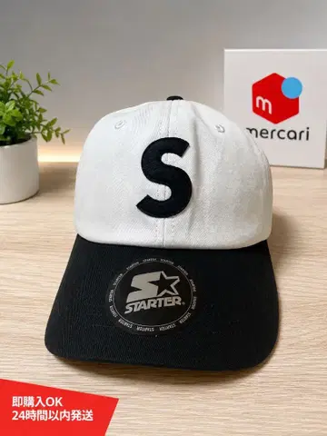 새상품급 STARTER 야구 모자 S 로고 화이트 블랙