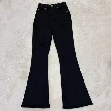 MOUSSY (마우지) 하이웨스트 플레어 데님 팬츠 블랙 24 슬림 레그