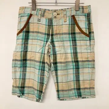 Y2K Jean Nassaus California 체크 하프 팬츠