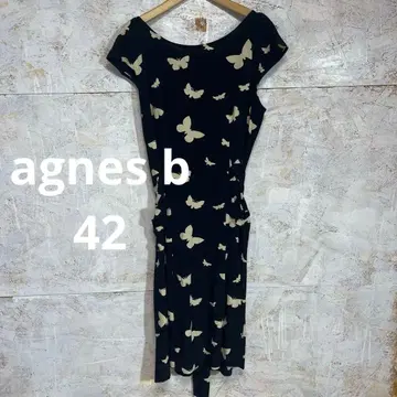 [ 2425번 ] agnes b 나비 패턴 원피스 블랙 M~ L 봄/여름
