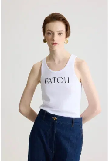 PATOU 파투 오가닉 코튼 탱크탑 1회 착용 새상품급