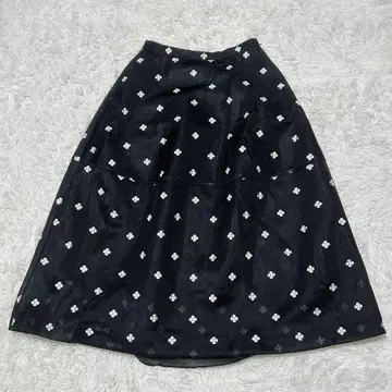 Ballsey 플레어 스커트 S 도트 무늬 투모로우랜드 롱 기장 면