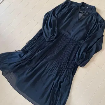 UNIQLO :C 플리츠 원피스 블랙 S 사이즈
