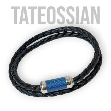 TATEOSSIAN 타테오시안 2연 팔찌 가죽 실버 925