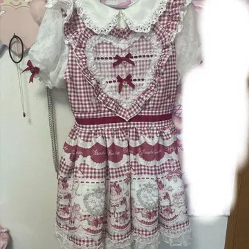 리즈리사 Sweet Gingham Tea Room 원피스 레드