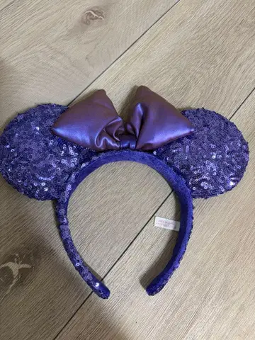 Disney Resort 미니 머리띠 퍼플 스팽글