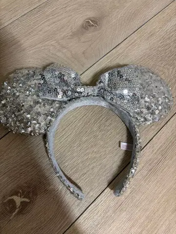 Disney Resort 미니 머리띠 스팽글 실버